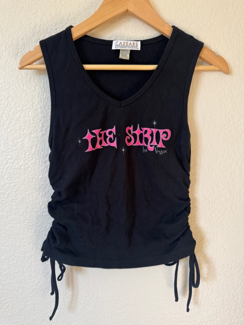Vintage Black 'The Strip' Ruched Tank Top